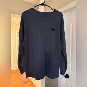 Casual Avid Navy Long Sleeve Tee for Men